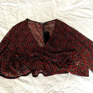 Brand New Nasty Gal Peplum Crop Top (Size 10)